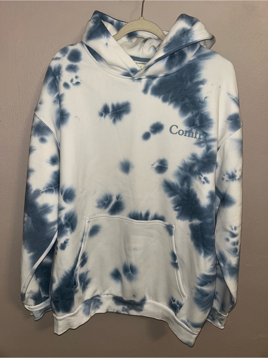 Comfrt Other - Comfort Blue & White Tie-Dye Hoodie